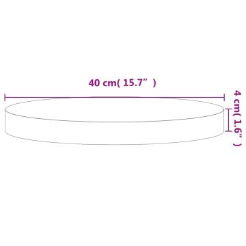 Round Solid Wood Beech Table Top Ø40x4 cm - Hipomarket