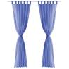 Voile Curtains 2 pcs 140x175 cm - Royal Blue | Hipo Market