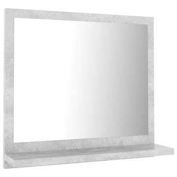 Contemporary Concrete Grey Bathroom Mirror | 40x10.5x37 cm