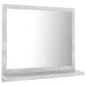 Contemporary Concrete Grey Bathroom Mirror | 40x10.5x37 cm