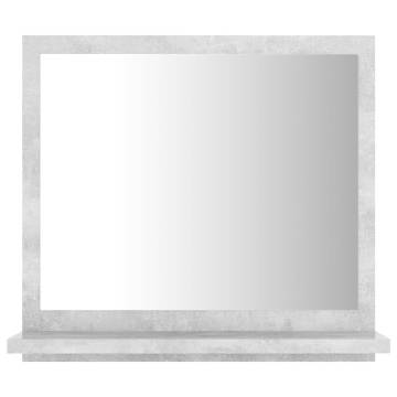 Contemporary Concrete Grey Bathroom Mirror | 40x10.5x37 cm