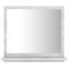 Contemporary Concrete Grey Bathroom Mirror | 40x10.5x37 cm