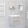 Contemporary Concrete Grey Bathroom Mirror | 40x10.5x37 cm