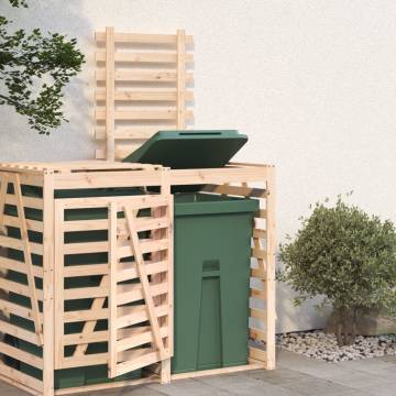 Wheelie Bin Storage Extension - Solid Pine Wood | HipoMarket