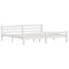 White Solid Pinewood Bed Frame 200x200 cm | Hipo Market