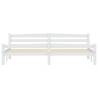 White Solid Pinewood Bed Frame 200x200 cm | Hipo Market