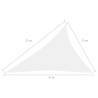 Triangular Sunshade Sail Oxford Fabric 3x4x5 m - White