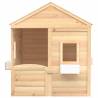 Solid Wood Fir Playhouse with Lockable Door & Flower Pots