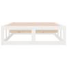 White Bed Frame 75x190 cm Small Single Solid Wood - HipoMarket