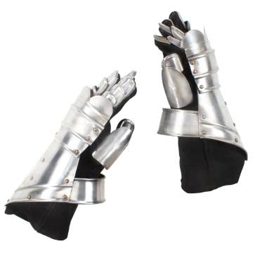 Medieval Knight Gauntlets Replica LARP - Silver Steel Armor