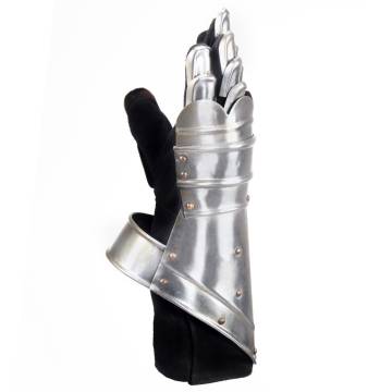 Medieval Knight Gauntlets Replica LARP - Silver Steel Armor