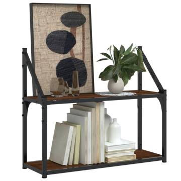 2-Tier Wall Shelf - Brown Oak, 60x21x51 cm | Hipomarket