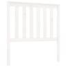 Stylish White Bed Headboard - Solid Pine Wood 96x6x101 cm