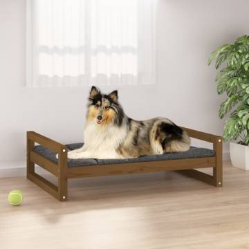 Dog Bed Honey Brown - Solid Pine Wood | HipoMarket