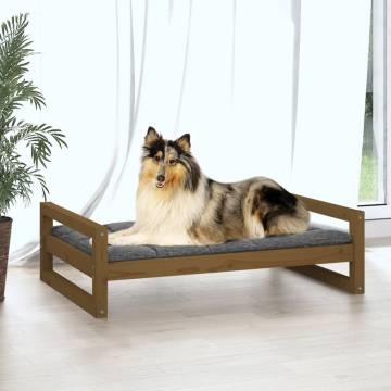 Dog Bed Honey Brown - Solid Pine Wood | HipoMarket