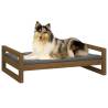 Dog Bed Honey Brown - Solid Pine Wood | HipoMarket