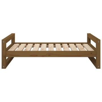 Dog Bed Honey Brown - Solid Pine Wood | HipoMarket