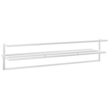 Stylish White Towel Rack 95x25x22 cm - Space Saver