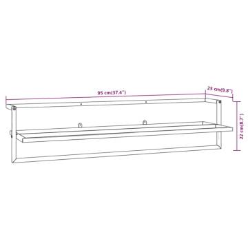 Stylish White Towel Rack 95x25x22 cm - Space Saver