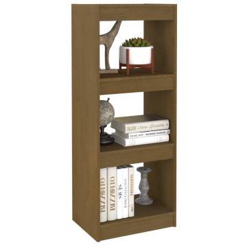 Honey Brown Book Cabinet & Room Divider - 40x30x103.5 cm