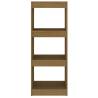 Honey Brown Book Cabinet & Room Divider - 40x30x103.5 cm