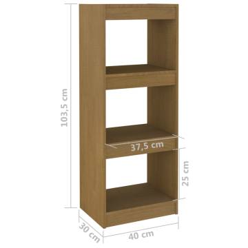 Honey Brown Book Cabinet & Room Divider - 40x30x103.5 cm