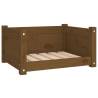 Dog Bed Honey Brown - Solid Pine Wood, 55.5x45.5x28 cm