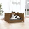 Dog Bed Honey Brown - Solid Pine Wood, 55.5x45.5x28 cm