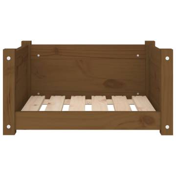 Dog Bed Honey Brown - Solid Pine Wood, 55.5x45.5x28 cm