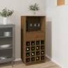 Trendy Honey Brown Pine Wine Cabinet - 45x34x100 cm