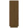 Trendy Honey Brown Pine Wine Cabinet - 45x34x100 cm