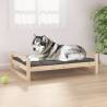 Dog Bed 105.5x75.5x28 cm Solid Pine Wood Colour natural Size 105.5 x 75.5 x 28 cm 