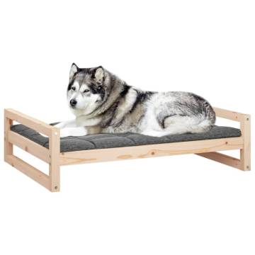 Comfortable Dog Bed | Solid Pine Wood - 105.5x75.5x28 cm