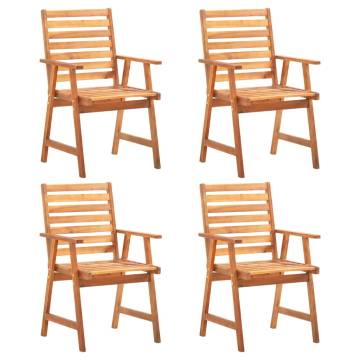 5 Piece Garden Dining Set - Solid Wood Acacia | HipoMarket