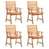 5 Piece Garden Dining Set - Solid Wood Acacia | HipoMarket