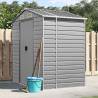 Garden Shed Light Grey 191x130x198 cm Galvanised Steel Colour light grey Size 191 x 130 x 198 cm Quantity in Package 1 