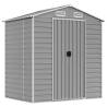 Light Grey Garden Shed - 191x130x198 cm Galvanised Steel