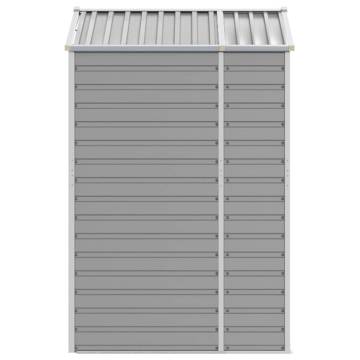 Light Grey Garden Shed - 191x130x198 cm Galvanised Steel