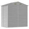 Light Grey Garden Shed - 191x130x198 cm Galvanised Steel