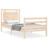 Solid Wood Bed Frame with Headboard 90x200 cm | HipoMarket