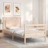 Solid Wood Bed Frame with Headboard 90x200 cm | HipoMarket