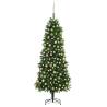 Artificial Pre-lit Christmas Tree with Ball Set 240 cm Green Colour rose Size 240 x 100 cm Quantity in Package 1 Number of Branch Tips 