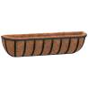 Wall Troughs 2 Pcs with Coco Liners - Stylish Planters