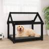 Dog Bed Black 81x60x70 cm Solid Wood Pine Colour black Size 81 x 60 x 70 cm 