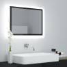 LED Bathroom Mirror High Gloss Black 60x8.5x37 cm - HipoMarket