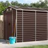 Garden Shed Brown 191x470x198 cm Galvanised Steel Colour brown Size 191 x 470 x 198 cm Quantity in Package 1 