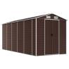 Garden Shed Brown 191x470x198 cm | Galvanised Steel Storage