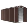 Garden Shed Brown 191x470x198 cm | Galvanised Steel Storage