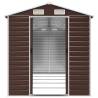 Garden Shed Brown 191x470x198 cm | Galvanised Steel Storage