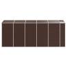 Garden Shed Brown 191x470x198 cm | Galvanised Steel Storage